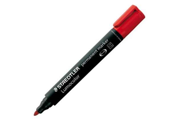 Immagine di Marcatore Lumocolor Permanent 352 - punta tonda - tratto 2 mm - rosso - Staedtler