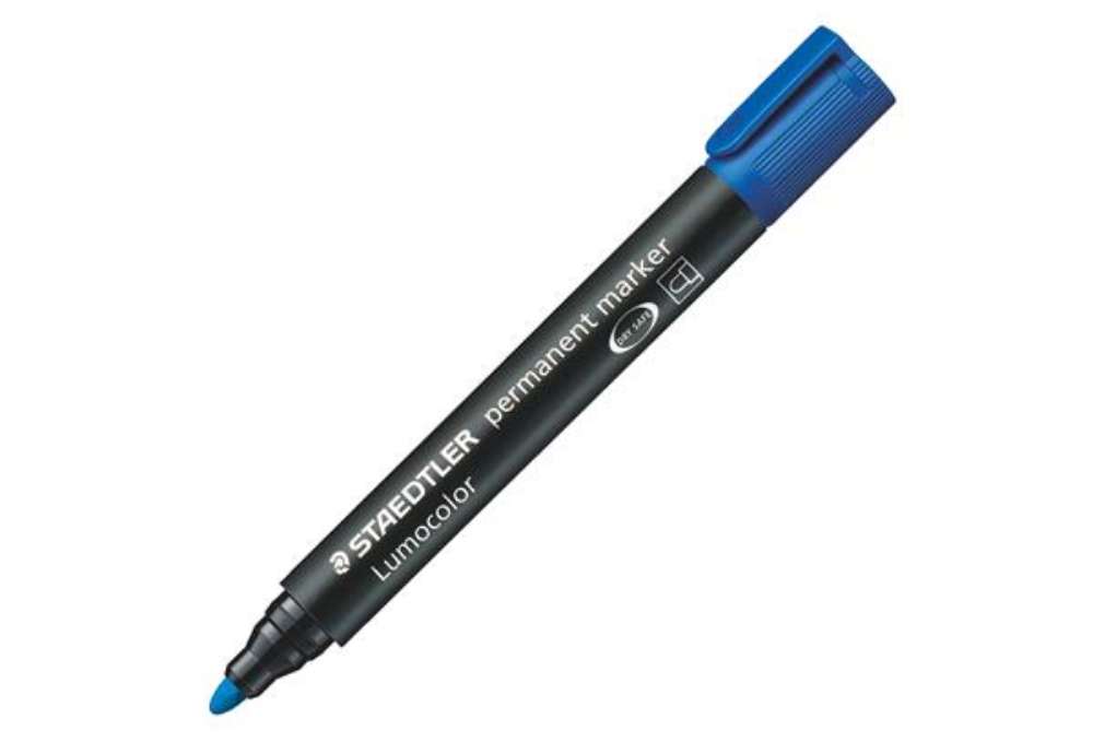 Immagine di Marcatore Lumocolor Permanent 352 - punta tonda - tratto 2 mm - blu - Staedtler