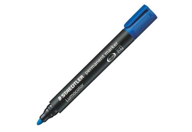 Immagine di Marcatore Lumocolor Permanent 352 - punta tonda - tratto 2 mm - blu - Staedtler