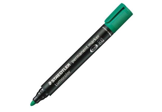 Immagine di Marcatore Lumocolor Permanent 352 - punta tonda - tratto 2 mm - verde - Staedtler