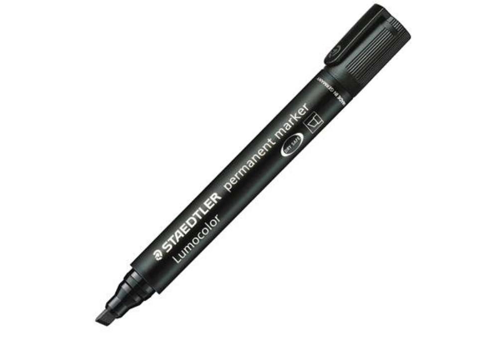 Immagine di Marcatore Lumocolor Permanent 350 - punta a scalpello - tratto 2 - 5 mm - nero - Staedtler