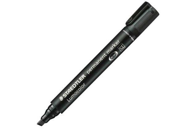 Immagine di Marcatore Lumocolor Permanent 350 - punta a scalpello - tratto 2 - 5 mm - nero - Staedtler