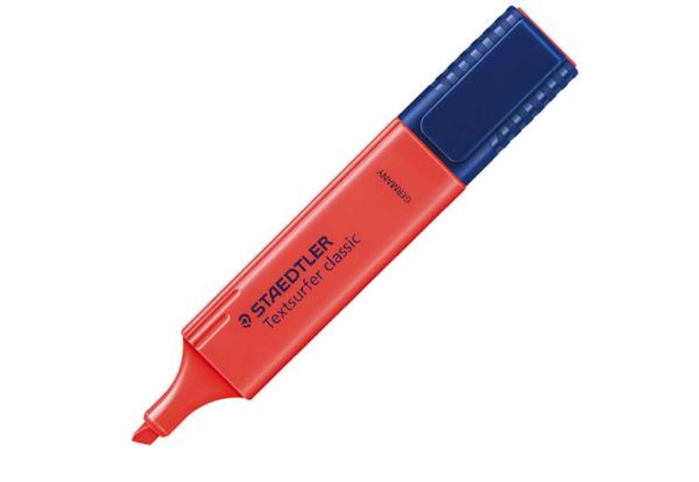Immagine di Evidenziatore Textsurfer Classic - punta a scalpello - tratto1 - 5 mm - rosso - Staedtler