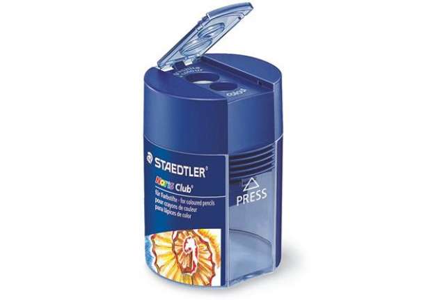 Immagine di Temperamatite Noris - con contenitore - 2 fori - 8,2 - 10,2 mm - Staedtler