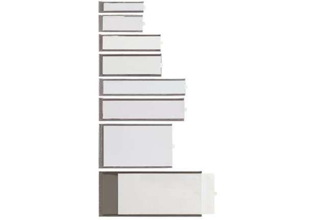 Immagine di Portaetichette adesivo Ies A3 - 32 x 124 mm - grigio - Sei Rota - conf. 6 pezzi