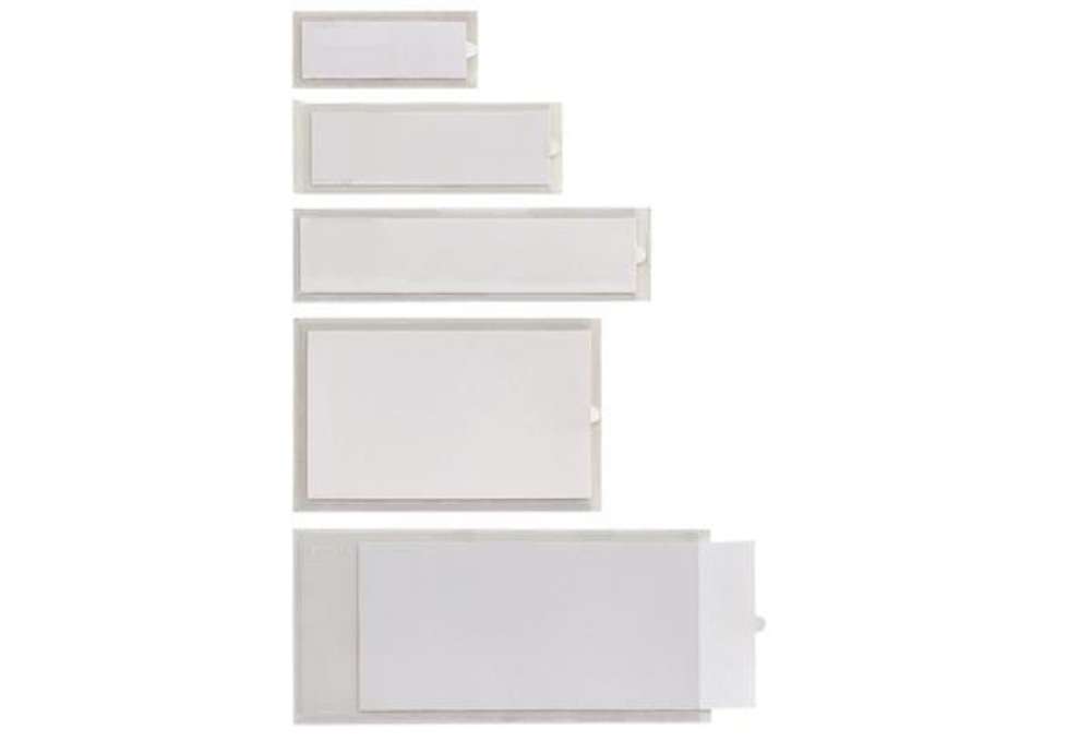Immagine di Portaetichette adesivo Iesti A2 - 32 x 88 mm - trasparente - Sei Rota - conf. 10 pezzi