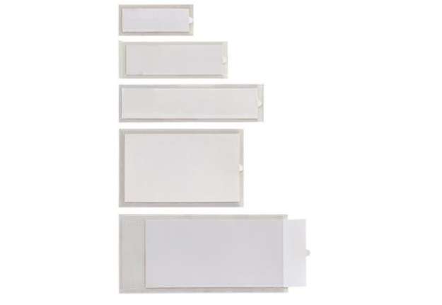 Immagine di Portaetichette adesivo Iesti B4 - 65 x 100 mm - trasparente - Sei Rota - conf. 10 pezzi