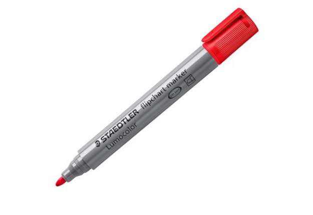 Immagine di Marcatore Lumocolor Flipchart 356 - a base d'acqua - punta tonda 2 mm - rosso - Staedtler