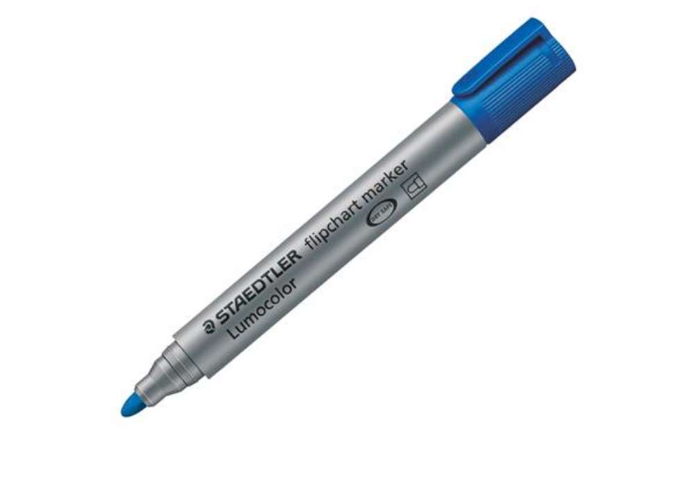 Immagine di Marcatore Lumocolor Flipchart 356 - a base d'acqua - punta tonda 2 mm - blu - Staedtler