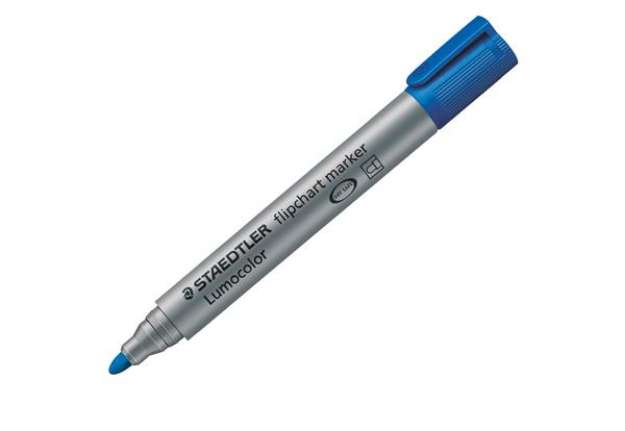 Immagine di Marcatore Lumocolor Flipchart 356 - a base d'acqua - punta tonda 2 mm - blu - Staedtler