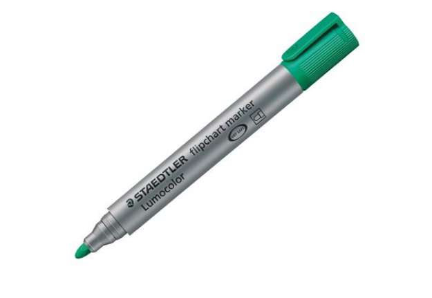 Immagine di Marcatore Lumocolor Flipchart 356 - a base d'acqua - punta tonda 2 mm - verde - Staedtler
