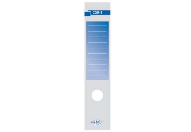 Immagine di Copridorso CDR S - carta autoadesiva - 7 x 34,5 cm - blu - Sei Rota - conf. 10 pezzi