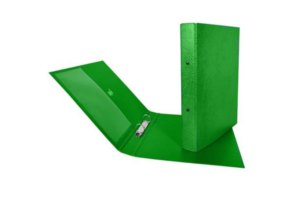 Immagine di Raccoglitore Stelvio - 22 x 30 cm - 2 anelli tondi 25 mm - dorso 3 cm - verde - Sei Rota