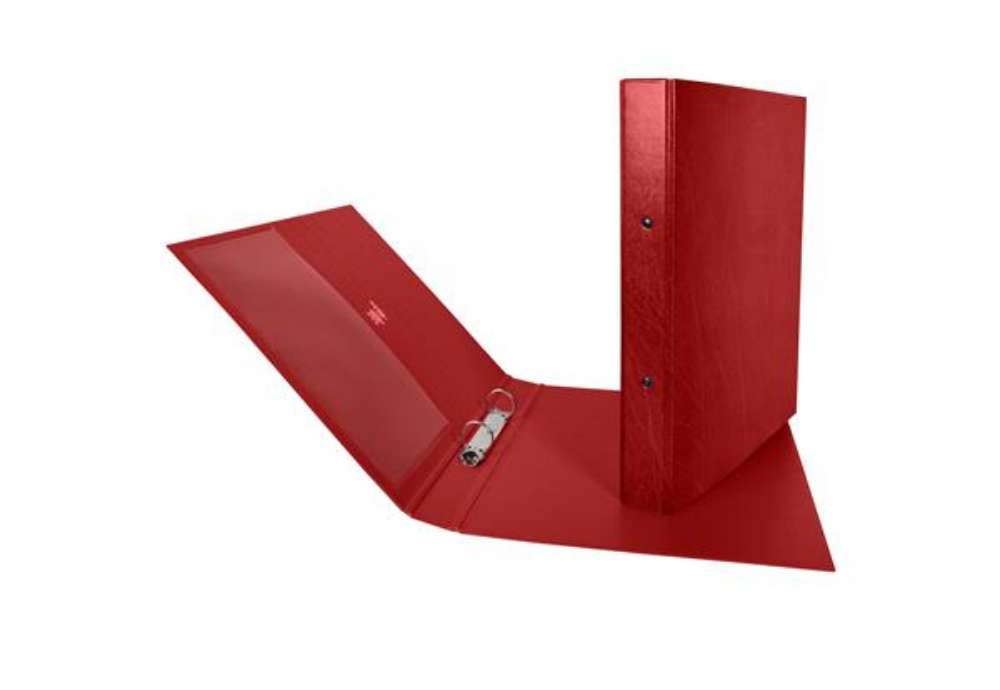 Immagine di Raccoglitore Stelvio - 22 x 30 cm - 2 anelli a R 25 mm - dorso 3 cm - rosso - Sei Rota