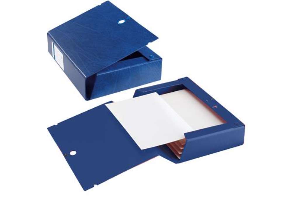 Immagine di Scatola archivio Scatto - dorso 6 cm - 25 x 35 cm - blu - Sei Rota