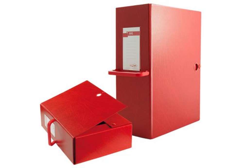 Immagine di Scatola archivio Big 120 - con maniglia - dorso 12 cm - 25 x 35 cm - rosso - Sei Rota