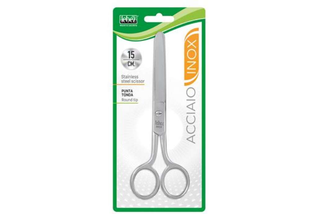 Immagine di Forbice 056 - punta tonda - 15 cm - acciaio inox - Lebez