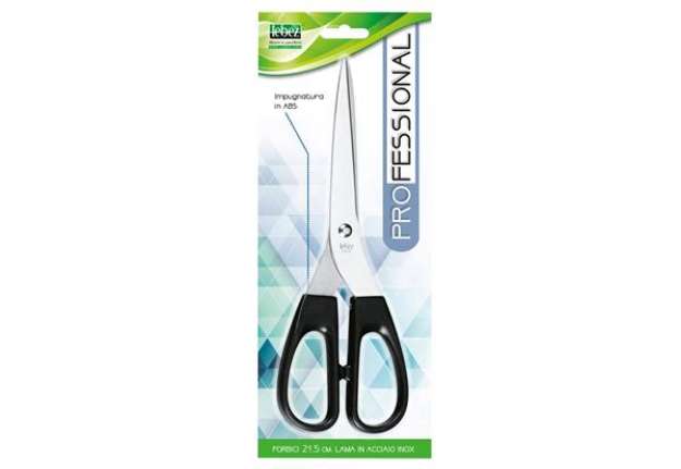 Immagine di Forbice 4331 Professional - 21,5 cm - lama acciaio inox - nero/grigio - Lebez