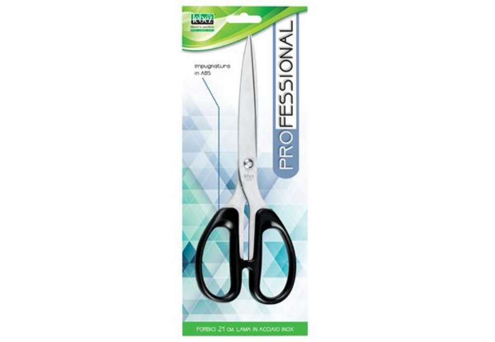 Immagine di Forbice 4336 Professional - 21 cm - lama acciaio inox - nero/grigio - Lebez