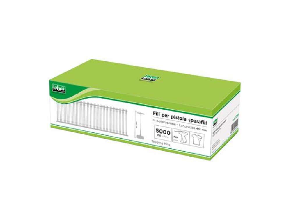 Immagine di Fili per sparafili Lebez 5260 - 4 cm - trasparente - Lebez - conf. 5000 pezzi