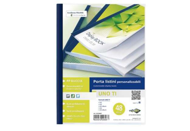 Immagine di Portalistini personalizzabile Uno TI - 22 x 30 cm - 48 buste - blu - Sei Rota