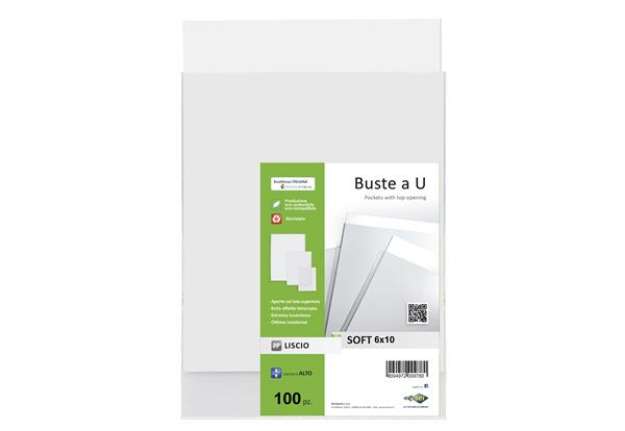Immagine di Buste a sacco Soft - PPL - 6 x 10 cm - liscio - trasparente - Sei Rota - conf. 100 pezzi