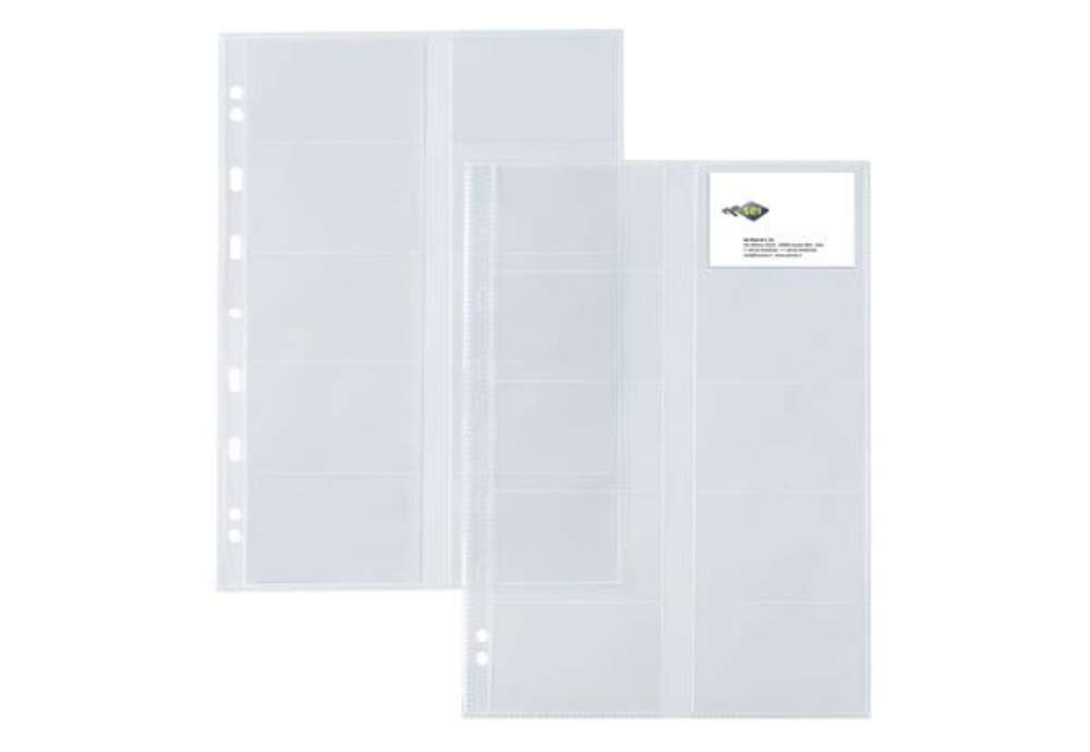 Immagine di Buste forate Atla Card - porta biglietti da visita - 20 spazi - PPL - 21 x 29,7 cm - trasparente - S