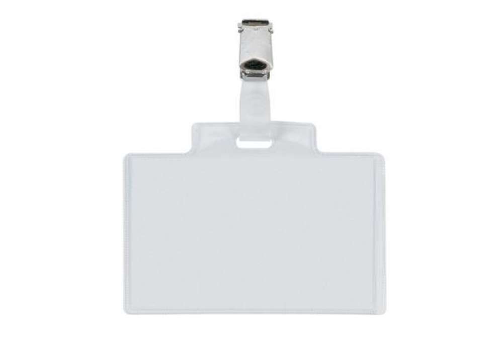 Immagine di Portanome Pass 3E - clip in metallo - 9,5 x 6 cm - PVC - Sei Rota - conf. 100 pezzi