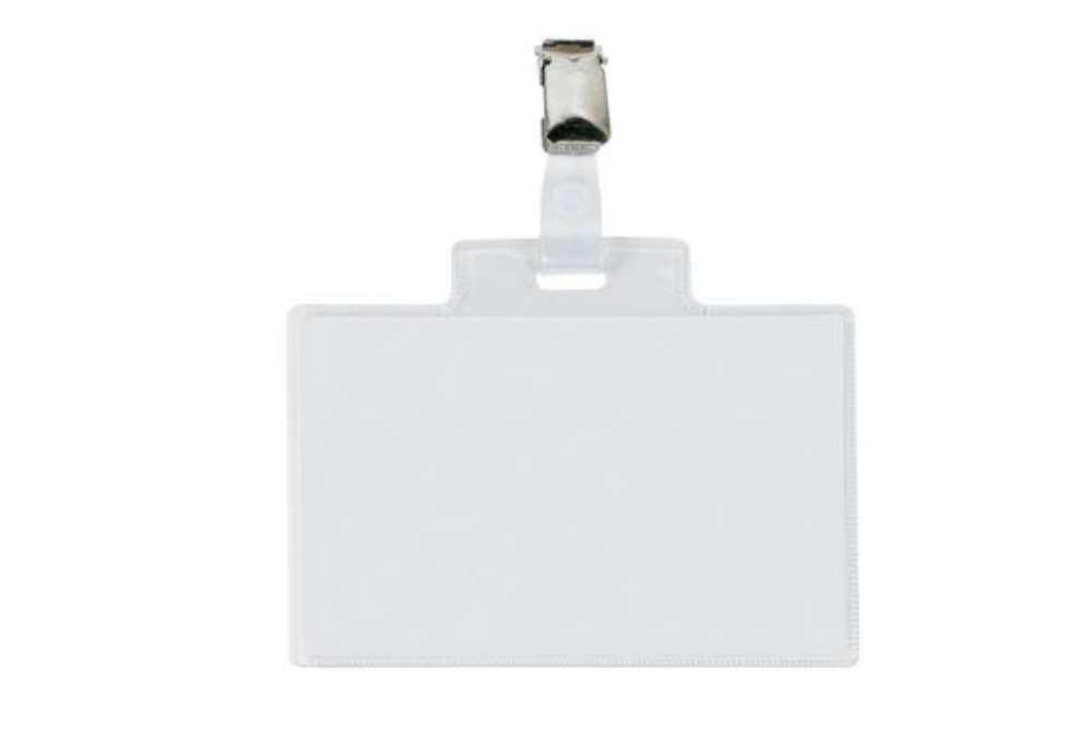Immagine di Portanome Pass 4E - clip in metallo - c/cartoncino - 11 x 7 cm - Sei Rota - conf. 100 pezzi