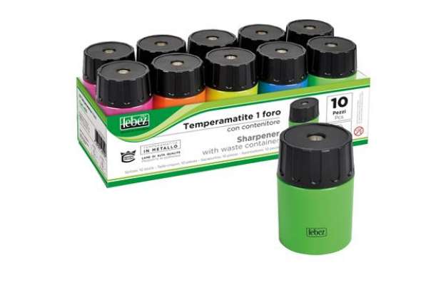 Immagine di Temperamatite - 1 foro - con contenitore - Lebez