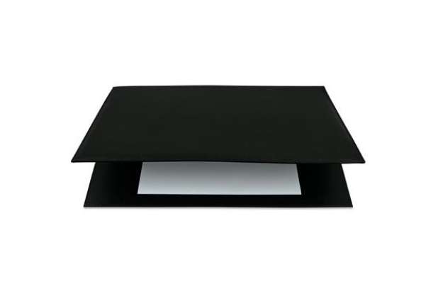 Immagine di Sottomani doppio in similpelle - nero - 48 x 32 cm - City Time
