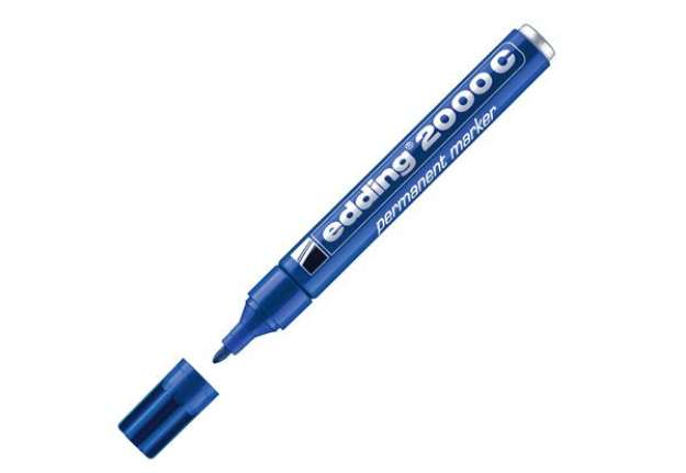 Immagine di Marcatore permanente 2000C - punta conica - da 1,5 a 3 mm - blu  - Edding