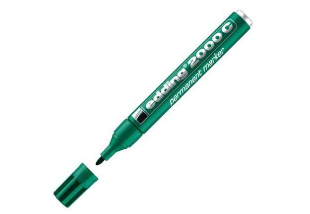 Immagine di Marcatore permanente 2000C - punta conica - da 1,5 a 3 mm - verde  - Edding