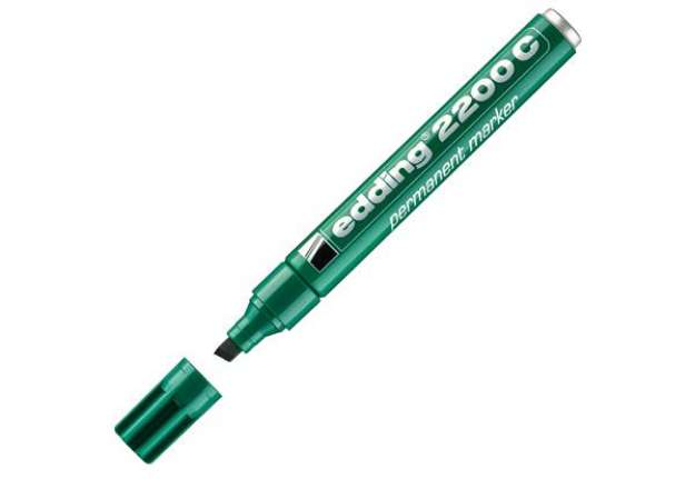 Immagine di Marcatore permanente 2200C - punta a scalpello - da 1 a 5 mm - verde  - Edding