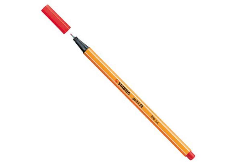 Immagine di Fineliner Point 88 - tratto 0,4 mm - rosso 40 - Stabilo
