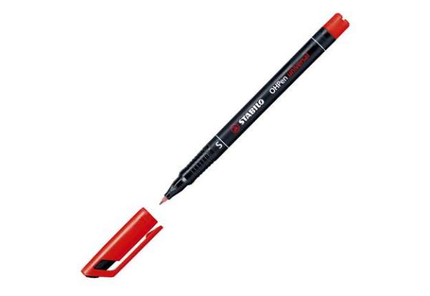 Immagine di Pennarello OHPen universal permanente 841 - punta superfine 0,4 mm - rosso - Stabilo