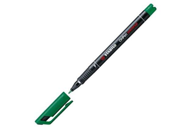 Immagine di Pennarello OHPen universal permanente 842  - punta fine 0,7 mm - verde - Stabilo