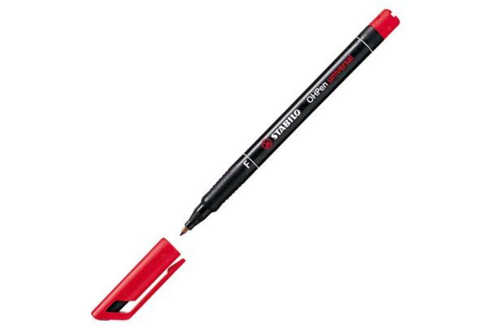 Immagine di Pennarello OHPen universal permanente 842 - punta fine 0,7 mm - rosso - Stabilo