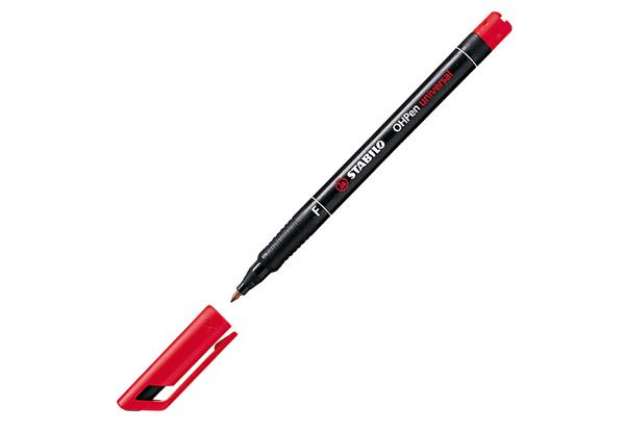 Immagine di Pennarello OHPen universal permanente 842 - punta fine 0,7 mm - rosso - Stabilo