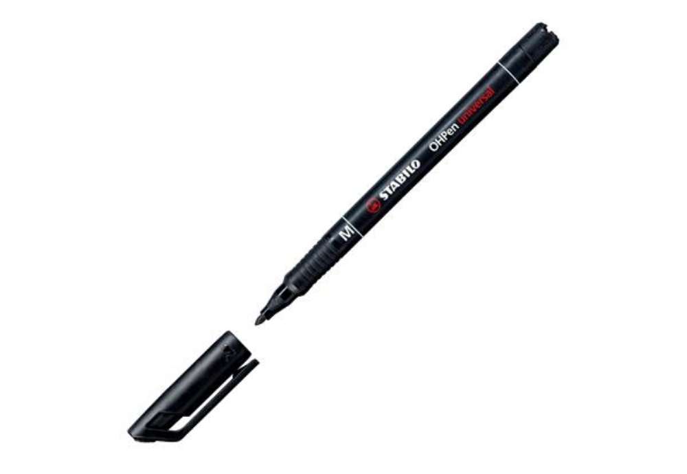 Immagine di Pennarello OHPen universal permanente 843 - punta media 1 mm - nero - Stabilo