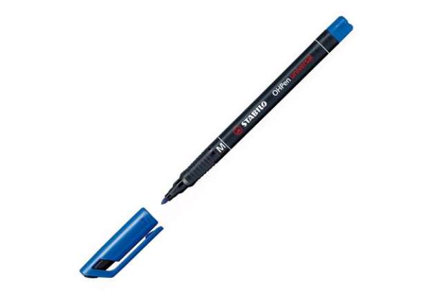Immagine di Pennarello OHPen universal permanente 843 - punta media 1 mm - blu - Stabilo