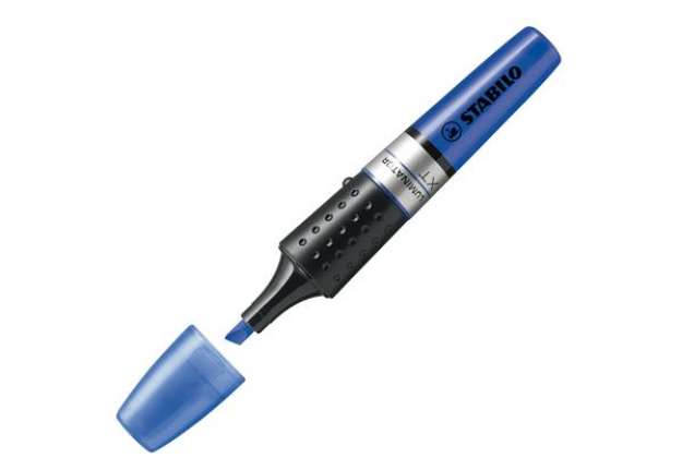 Immagine di Evidenziatore Stabilo Luminator - punta a scalpello - tratto da 2 - 5 mm - blu - Stabilo