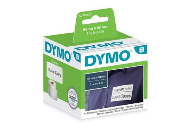 Immagine di Rotolo 220 etichette LW - 990140 - spedizione/badge - 54 x 101 mm - bianco - Dymo