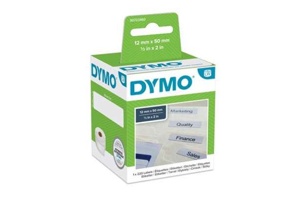 Immagine di Rotolo 220 etichette LW 990170 - 50 x 12 mm - cartelle sospese - bianco - Dymo