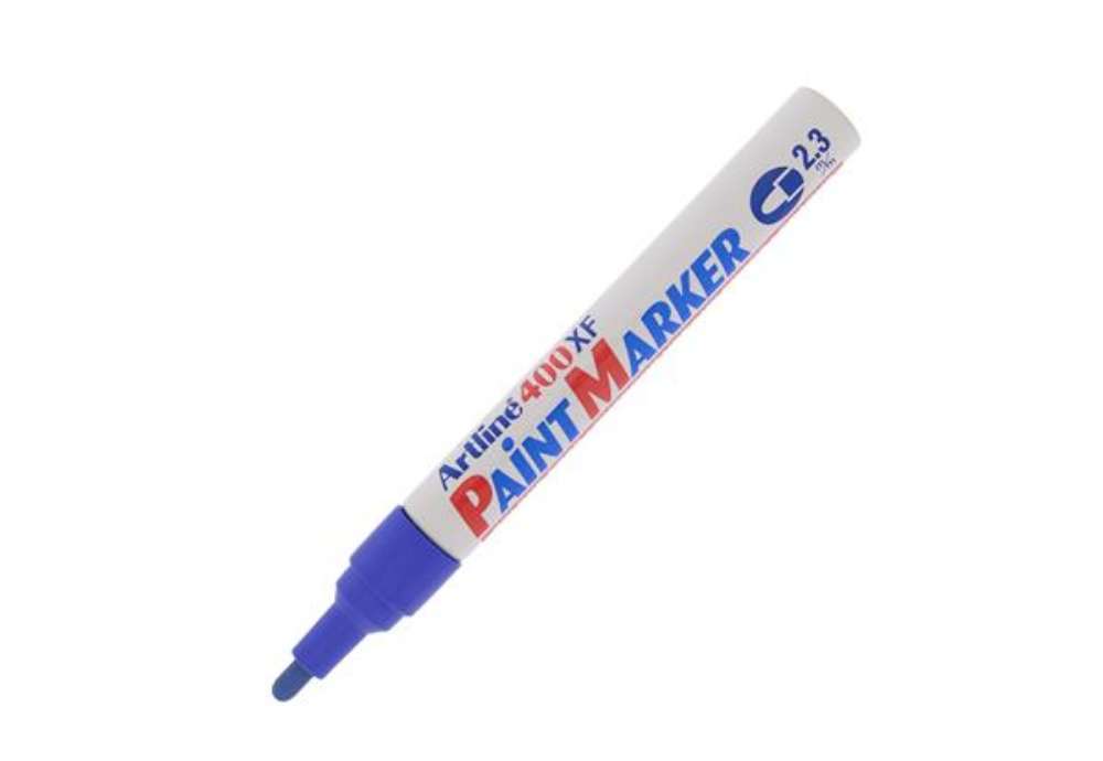 Immagine di Marcatore permanente A 400 - a vernice - punta tonda - 2,3 mm - blu - Artline