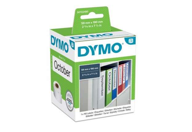 Immagine di Rotolo 110 etichette LW 990190 - registratore-G - 59 x 190 mm - bianco - Dymo