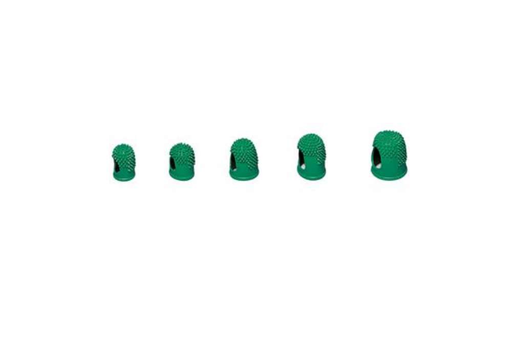 Immagine di Ditali Läufer - diametro 1,9 cm - caucciù - verde - Lebez - conf. 10 pezzi