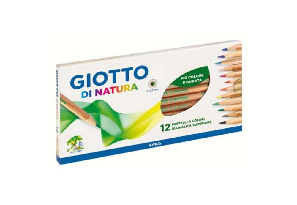 Immagine di Pastelli colorati Natura - diametro mina 4 mm - legno di cedro -  colori assortiti - Giotto - astucc
