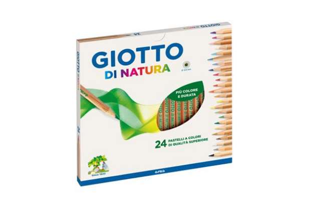 Immagine di Pastelli colorati Natura - diametro mina 3,8 mm - legno di cedro - colori assortiti - Giotto - astuc