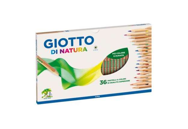 Immagine di Pastelli colorati di Natura - diametro mina 3,8 mm - legno di cedro - Giotto - conf. 36 pezzi